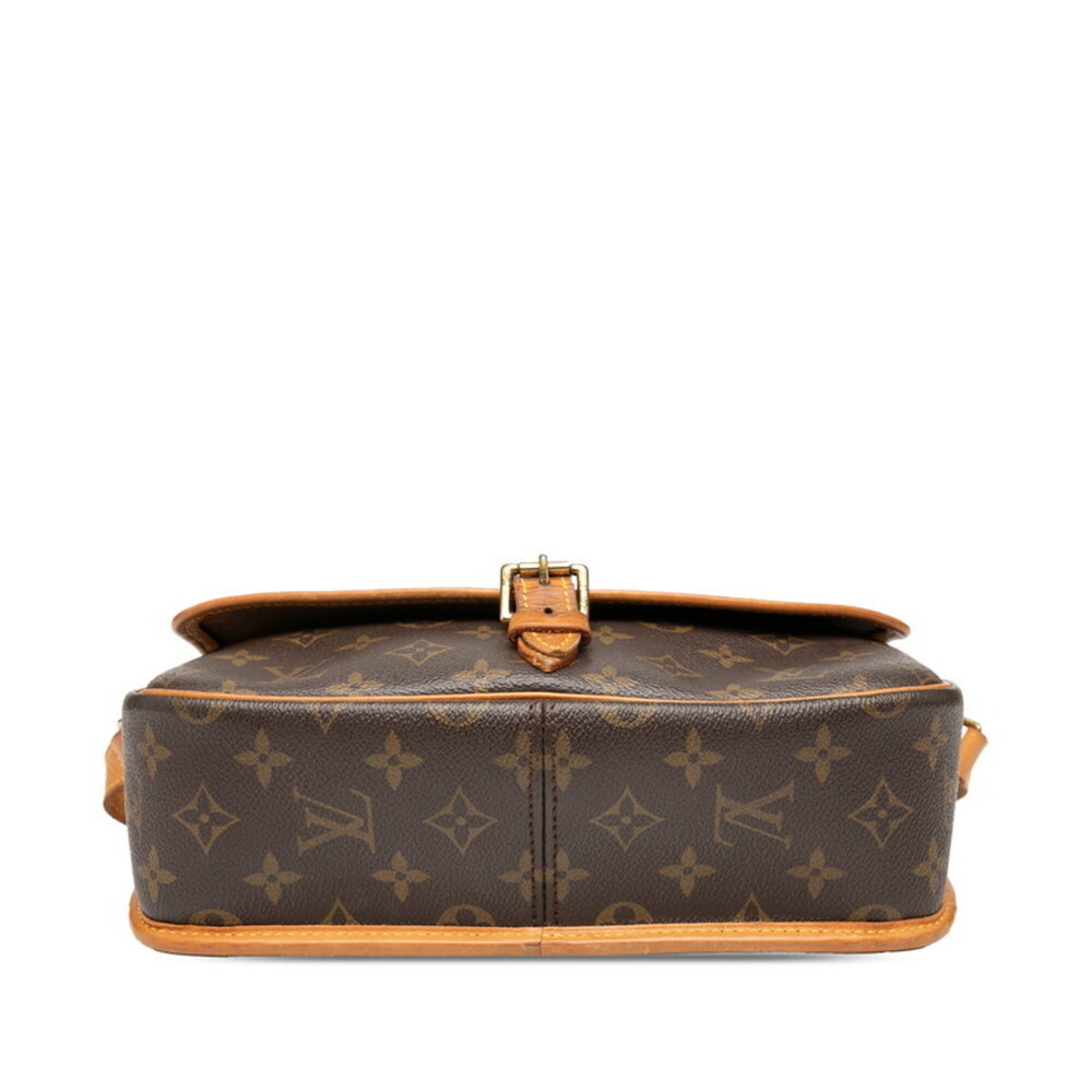 LOUIS VUITTON Authentic Brown Monogram Leather Shoulder Bag - Picture 3 of 7